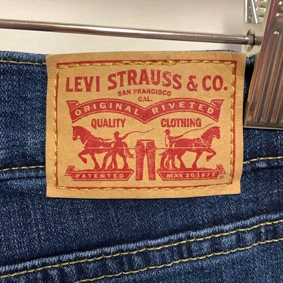 Levi’s Classic Straight Blue Mid-Rise Faded Straight Leg Jeans Size 28 - Picture 7 of 12